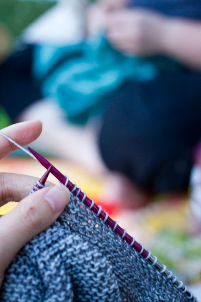 Getting Some Knitting Done