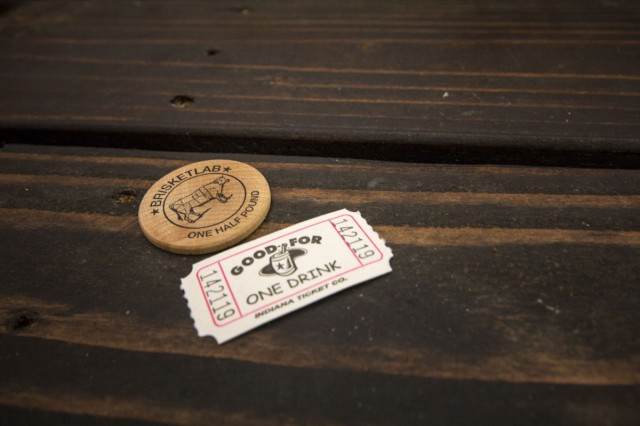 Tokens for food and beer