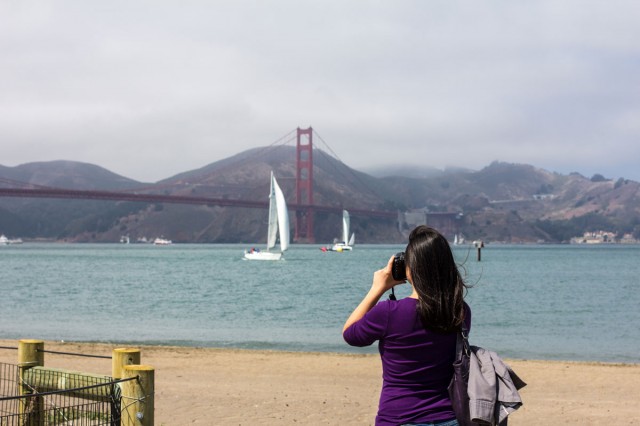 Erin taking in the view