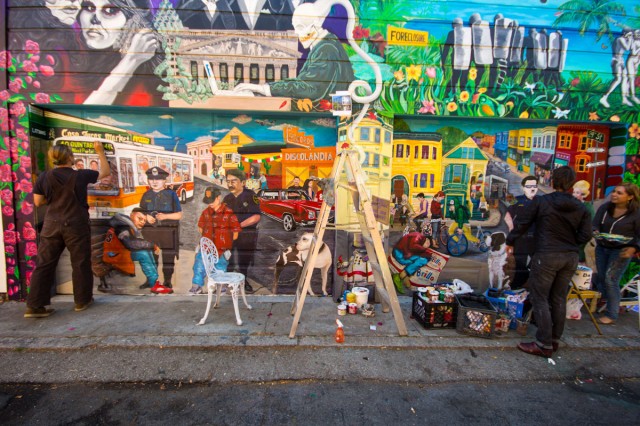 Artists Creating a Mural